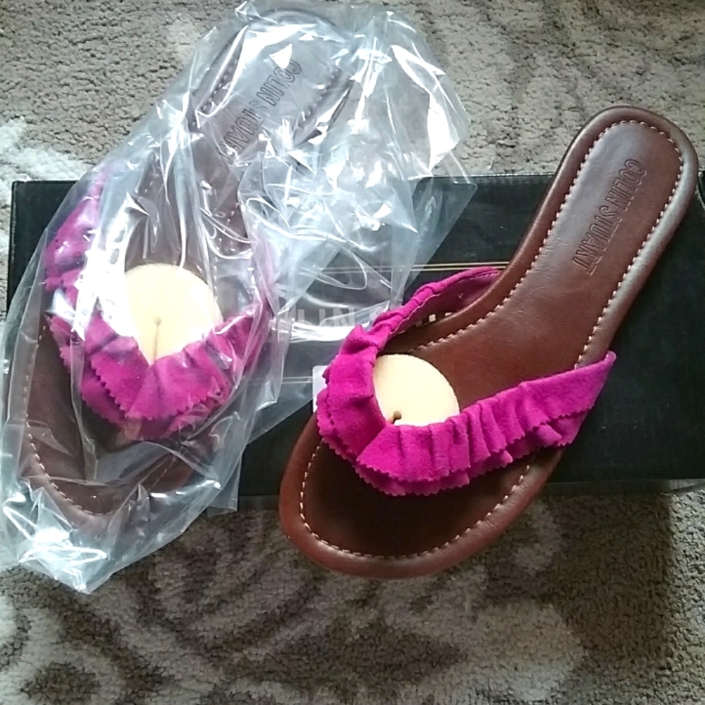 NIB Colin Stuart for VS sandals, purple, sz 7